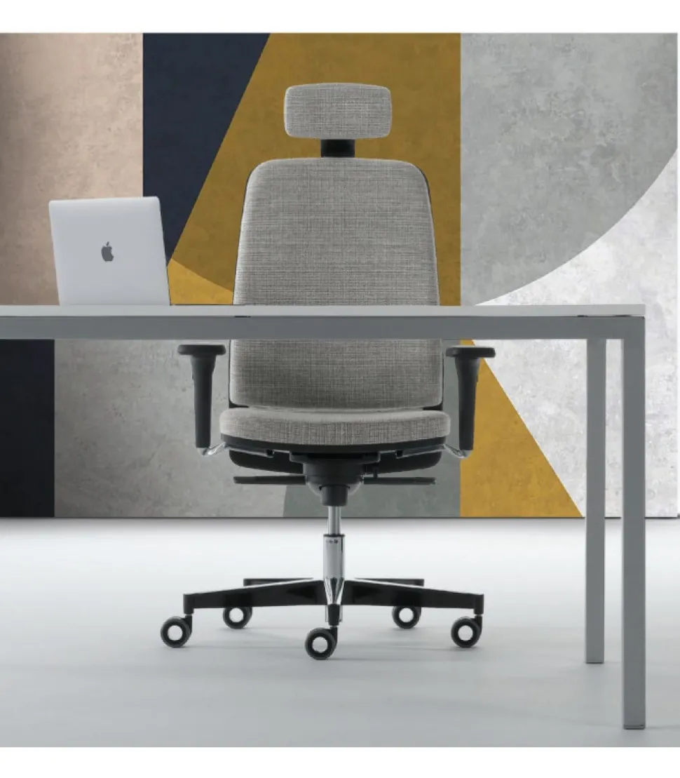 Sedia Con Schienale Imbottito Regolabile Made In Italy