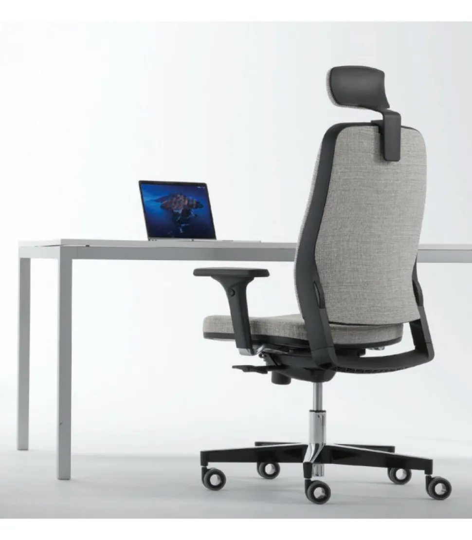 Sedia Con Schienale Imbottito Regolabile Made In Italy