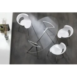 Sedia Con Scocca In Policarbonato E Telaio In Acciaio (Cromato O Verniciato Bianco). 100% Made In Italy.