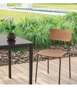 Sedia Con Struttura In Acciaio Laccato