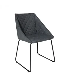 Sedia Con Struttura In Metallo Imbottita In Ecopelle