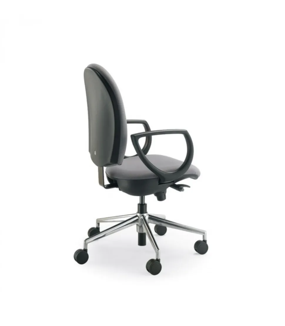 Sedia Da Ufficio Clck: Girevole, Regolabile E Imbottita, Schienale Alto