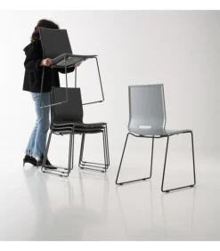 Sedia Elena 3, Con Struttura A Slitta.