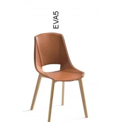 Sedia Eva 5 Con Gambe In Rovere Naturale