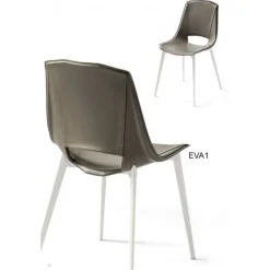 Sedia Eva 1 Con Struttura In Alluminio Verniciato
