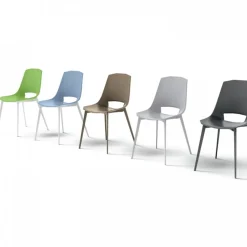 Sedia Eva 1 Con Struttura In Alluminio Verniciato