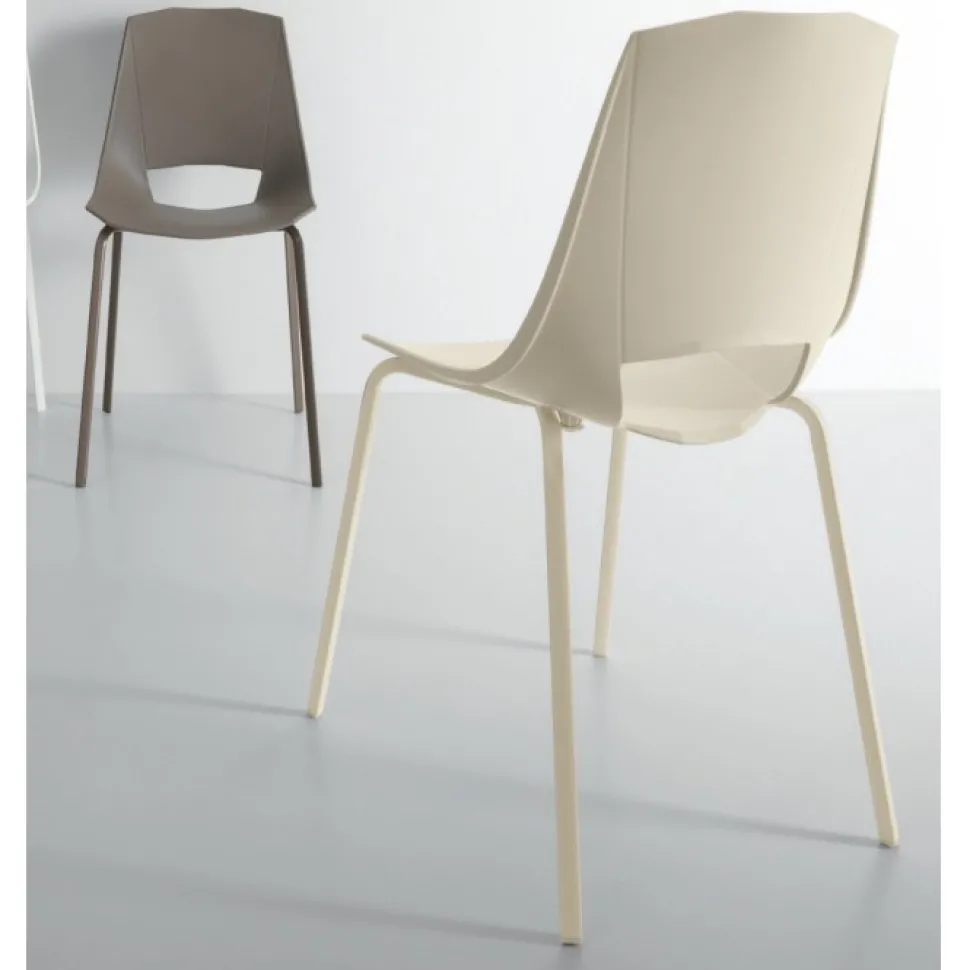 Sedia Eva 4 Di Point House, Seduta Monoscocca Polipropilene Rinforzato
