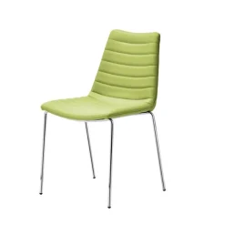 Sedia Imbottita Con Gambe Acciaio