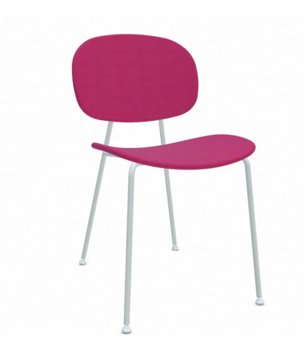 Sedia Imbottita Con Struttura In Acciaio Colorato