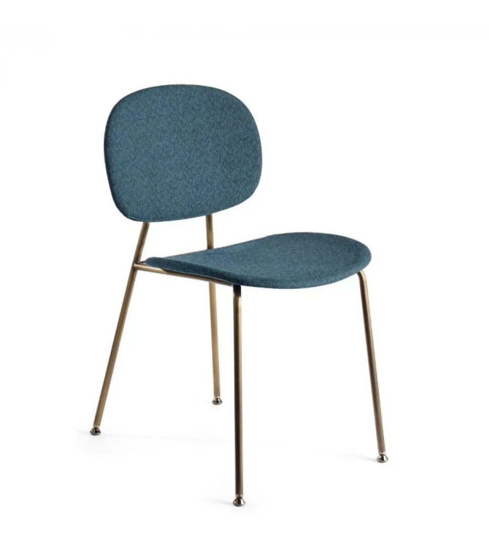 Sedia Imbottita Con Struttura In Acciaio Colorato