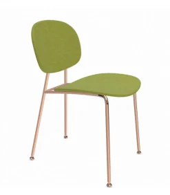 Sedia Imbottita Con Struttura In Acciaio Colorato