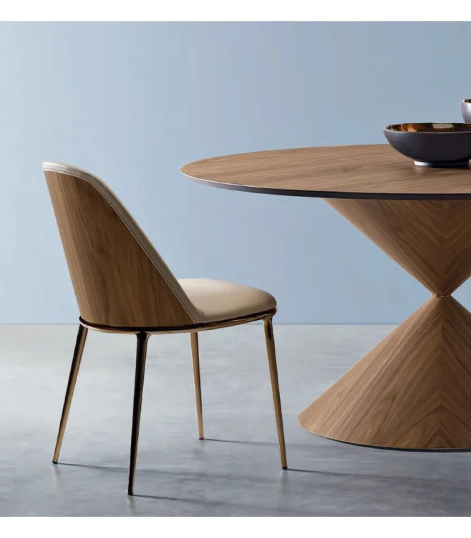 Sedia Imbottita Disponibile Anche Con Schienale In Legno