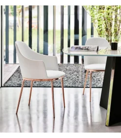 Sedia Imbottita Disponibile Anche Con Schienale In Legno