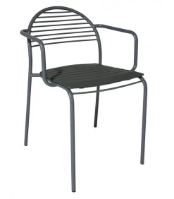 Sedia Impilabile Per Esterni In Ferro