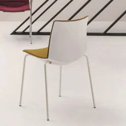 Sedia Kanvas Na Tb Front Imbottita, Contemporanea, Leggera E Impilabile