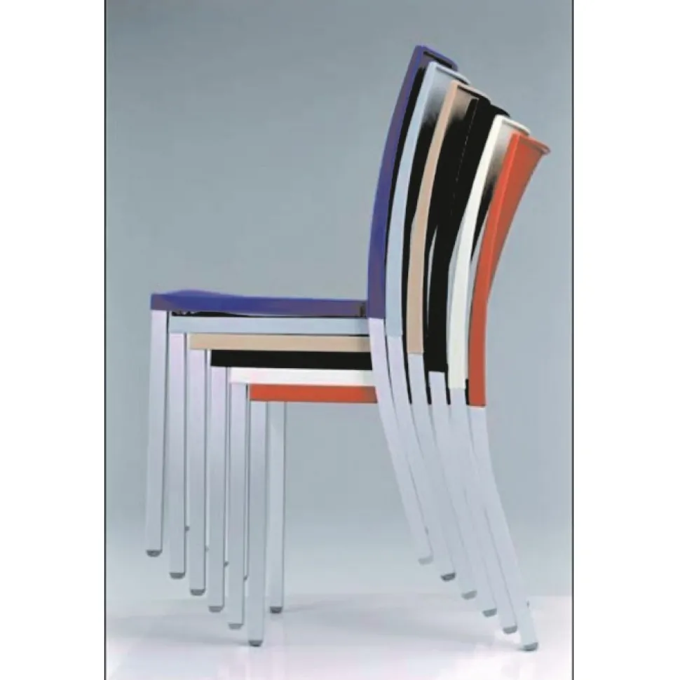 Sedia Liberty In Tecnopolimero E Gambe In Alluminio Anodizzato