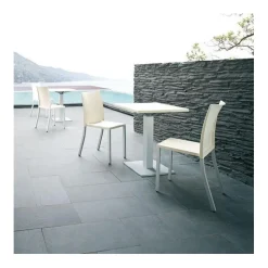 Sedia Liberty In Tecnopolimero E Gambe In Alluminio Anodizzato