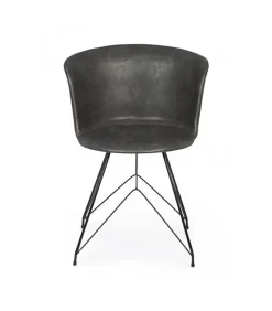 Sedia Loft Pu Antracite Vintage