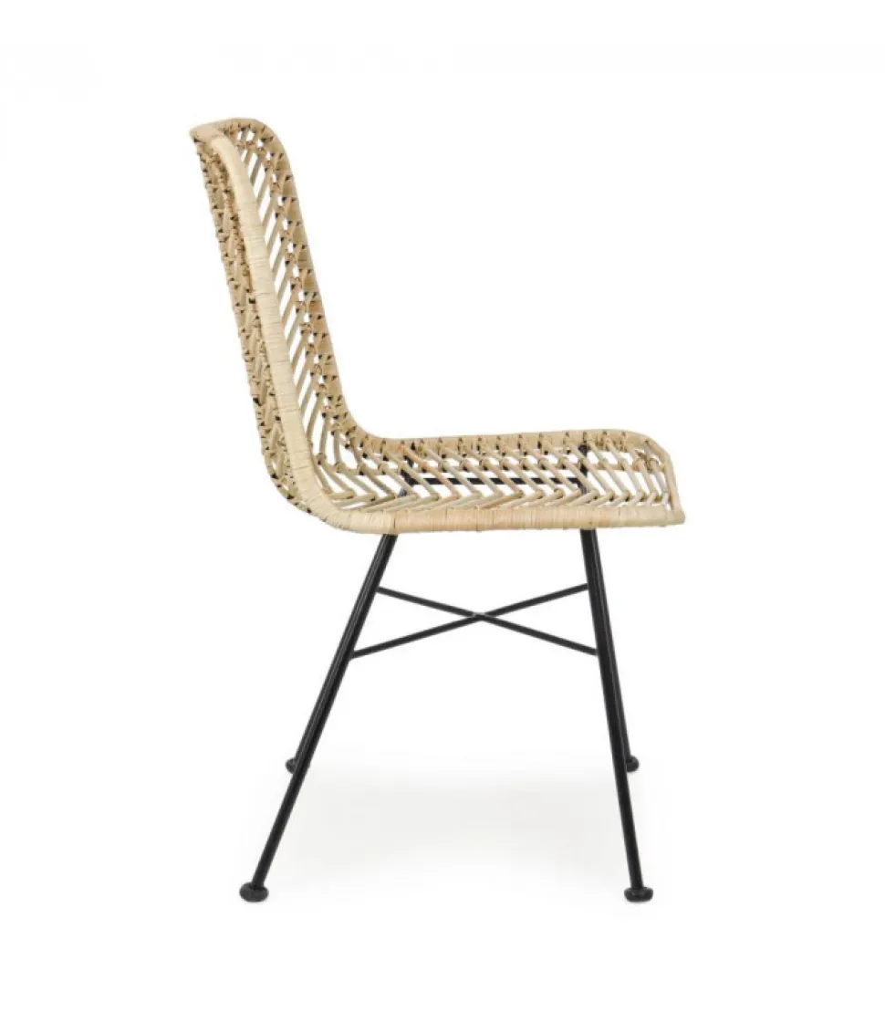 Sedia Lorena Struttura In Rattan