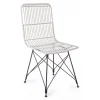 Sedia Lucilla Kibu Bianco Struttura In Rattan
