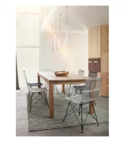 Sedia Lucilla Kibu Bianco Struttura In Rattan