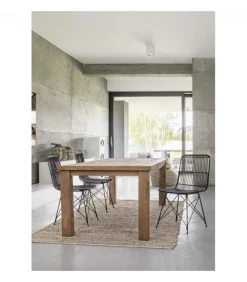 Sedia Lucilla Kibu Nero Struttura In Rattan