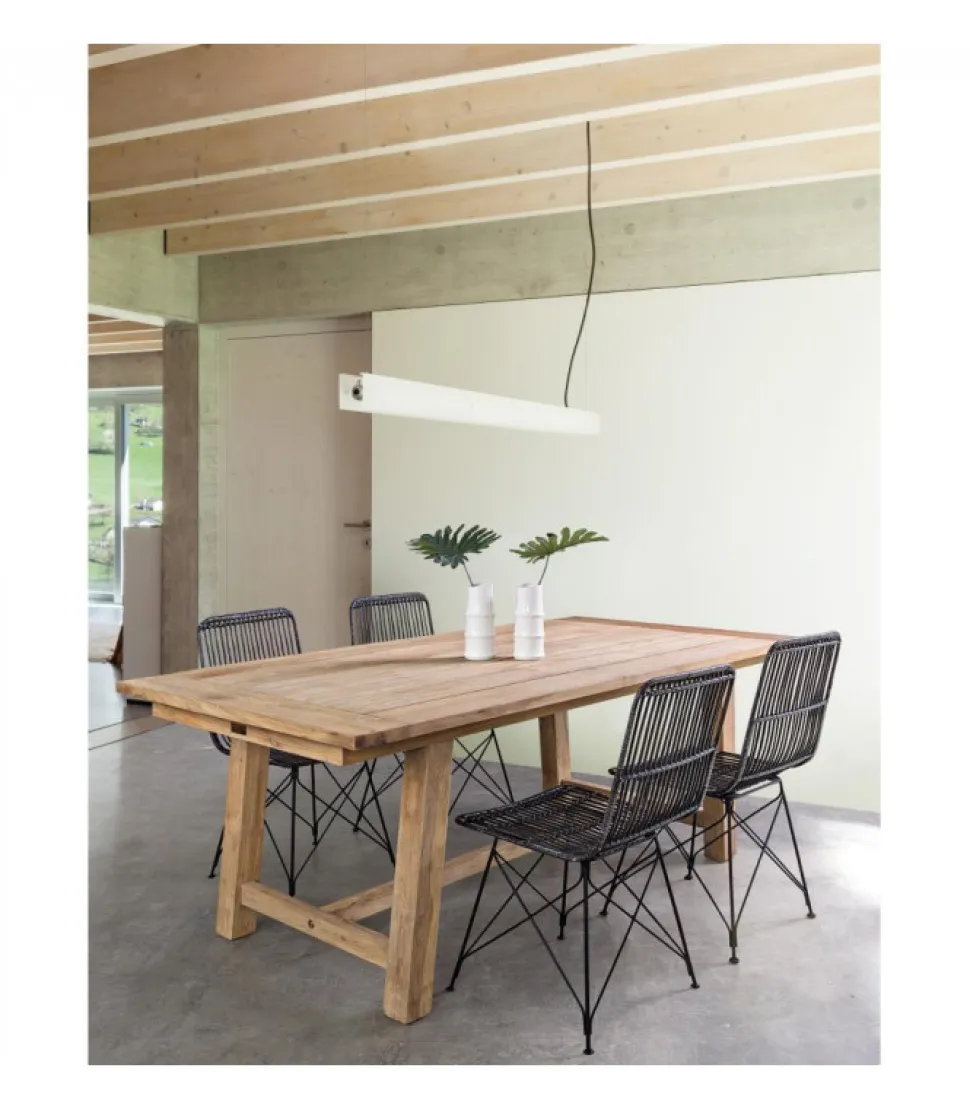 Sedia Lucilla Kibu Nero Struttura In Rattan