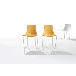 Sedia Metallo E Cuoio Apelle S