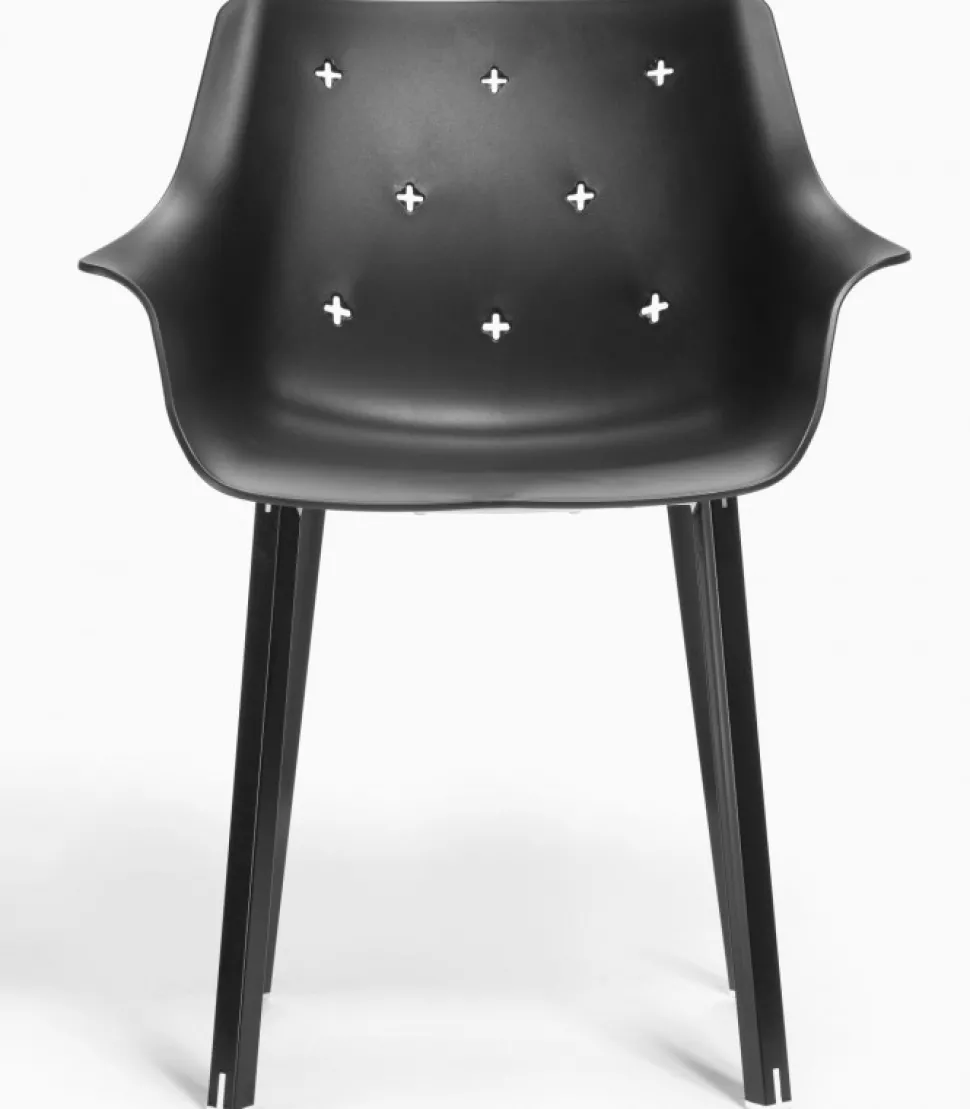 Sedia More Con Struttura In Metallo A 4 Gambe.