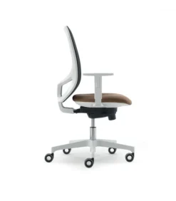 Sedia Operativa Professionale Andy Bianco: Girevole, Regolabile In Altezza, Schienale Regolabile