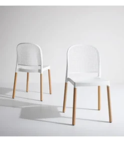 Sedia Panama Bl Con Struttura In Legno Di Faggio.