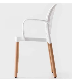 Sedia Panama Bl Con Struttura In Legno Di Faggio.