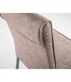 Sedia Sofie Pu Argilla Struttura In Acciaio E Compensato. Imbottitura In Schiuma Poliuretanica