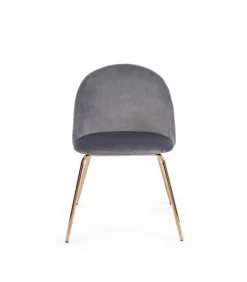 Sedia Tanya Velluto Grigio Scuro