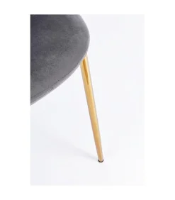 Sedia Terry Velluto Grigio Scuro