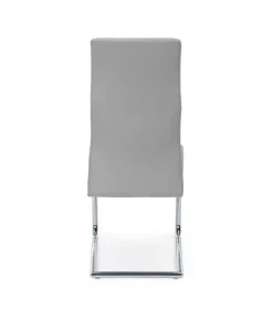 Sedia Thelma Grigio Chiaro Struttura In Acciaio. Imbottitura In Schiuma Poliuretanica
