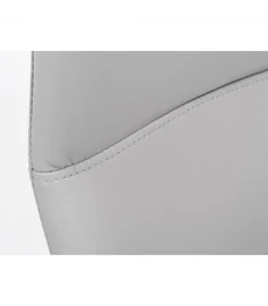 Sedia Thelma Grigio Chiaro Struttura In Acciaio. Imbottitura In Schiuma Poliuretanica