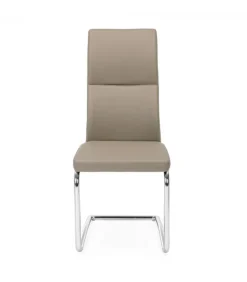 Sedia Thelma Tortora Struttura In Acciaio. Imbottitura In Schiuma Poliuretanica