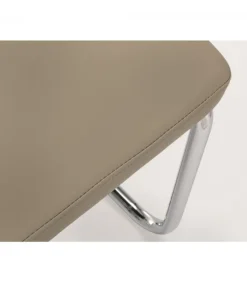 Sedia Thelma Tortora Struttura In Acciaio. Imbottitura In Schiuma Poliuretanica