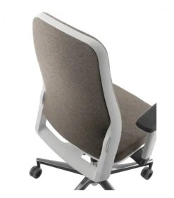 Sedia Tratto Bianco Con Schienale Imbottito Regolabile, Stile Moderno, Made In Italy