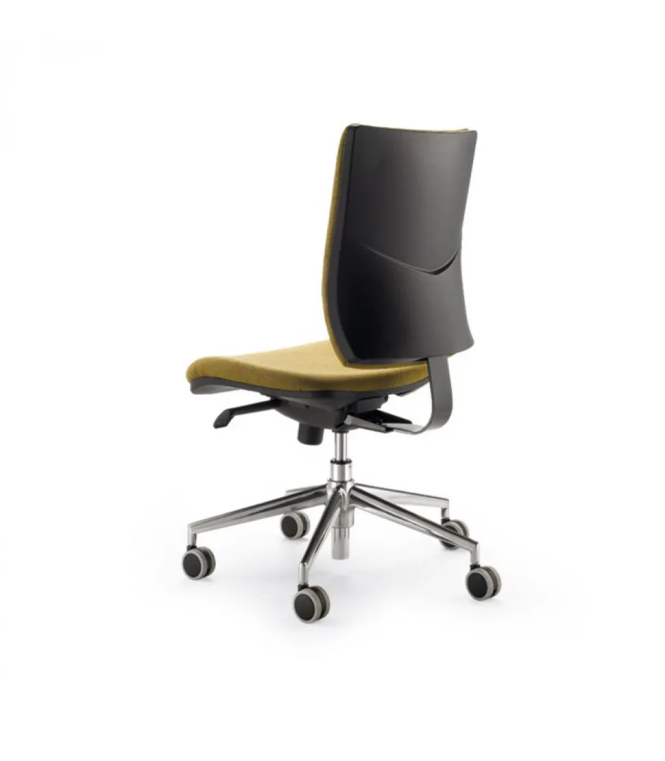 Sedia Ufficio Spice: Elegante, Schienale Imbottito, Girevole E Regolabile, Made In Italy