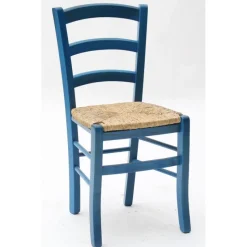 Sedia Venezia In Legno Colorato Con Seduta Impagliata