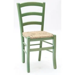 Sedia Venezia In Legno Colorato Con Seduta Impagliata