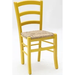 Sedia Venezia In Legno Colorato Con Seduta Impagliata