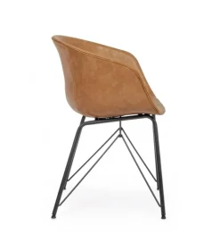 Sedia Warhol Pu Cuoio Vintage