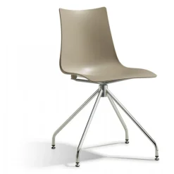 Sedia Zebra Di Scab, Con Scocca Girevole In Tecnopolimero, Le 4 Razze In Acciaio Sono O Cromate O Antracite.