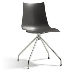 Sedia Zebra Di Scab, Con Scocca Girevole In Tecnopolimero, Le 4 Razze In Acciaio Sono O Cromate O Antracite.