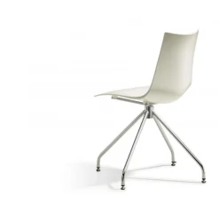 Sedia Zebra Di Scab, Con Scocca Girevole In Tecnopolimero, Le 4 Razze In Acciaio Sono O Cromate O Antracite.