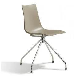 Sedia Zebra Di Scab, Con Scocca Girevole In Tecnopolimero, Le 4 Razze In Acciaio Sono O Cromate O Antracite.