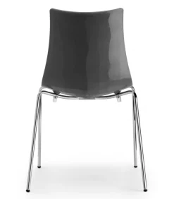 Sedia Zebra Di Scab, La Versione Con Telaio Cromato E Solo Per Indoor, Con Telaio Verniciato Anche Per Outdoor.